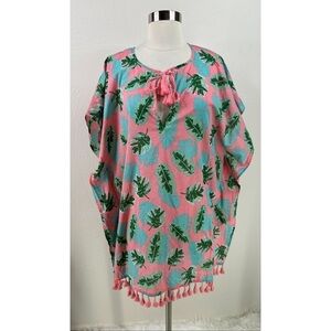 J. Crew Tropical Fringed Tunic Top